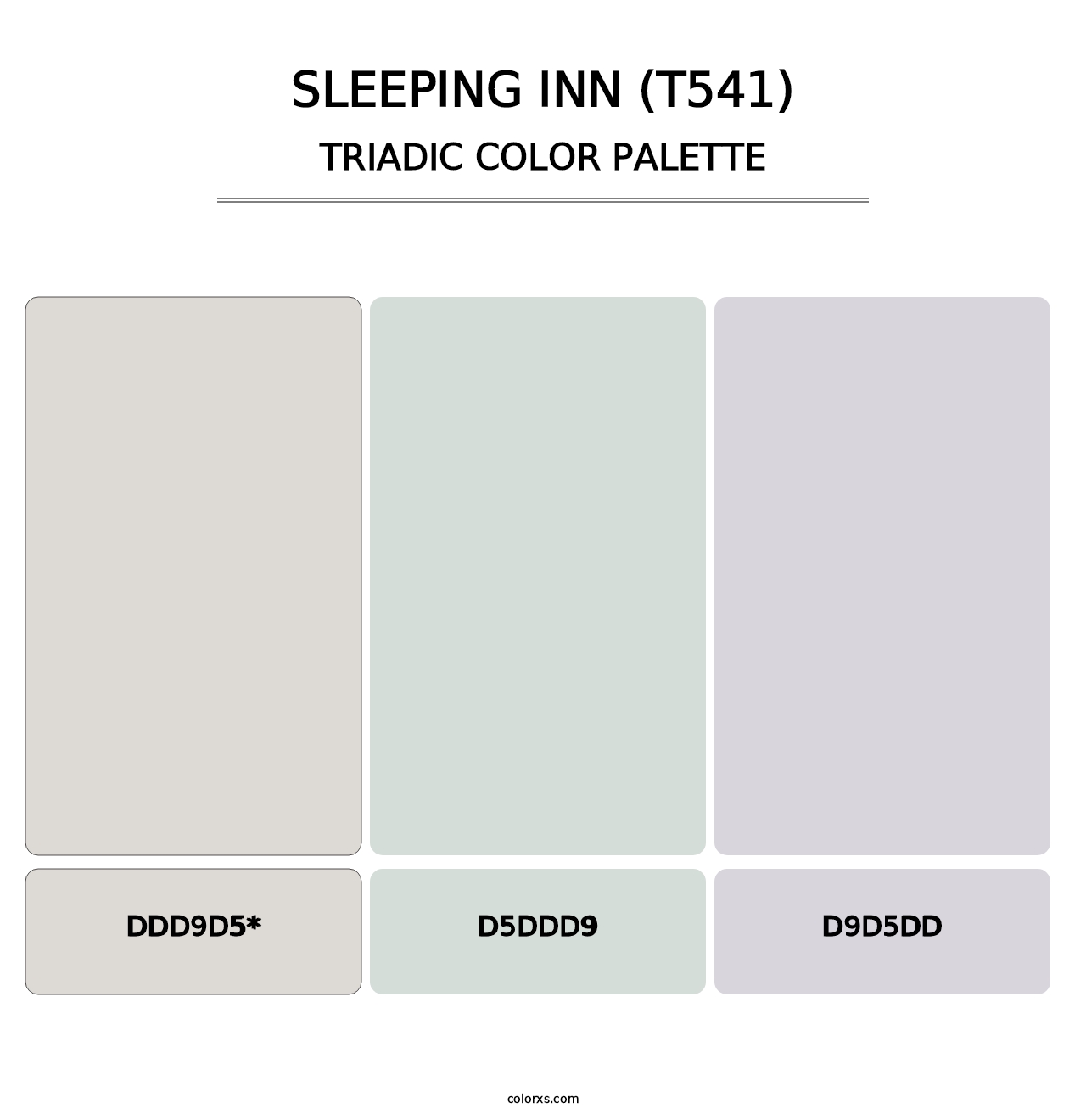 Sleeping Inn (T541) - Triadic Color Palette