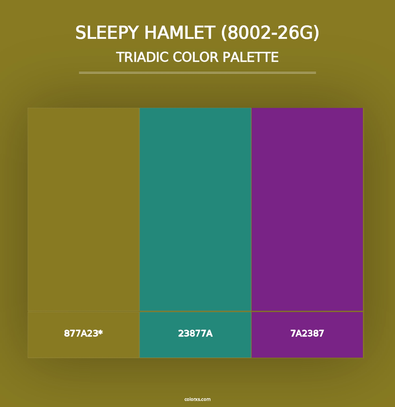 Sleepy Hamlet (8002-26G) - Triadic Color Palette