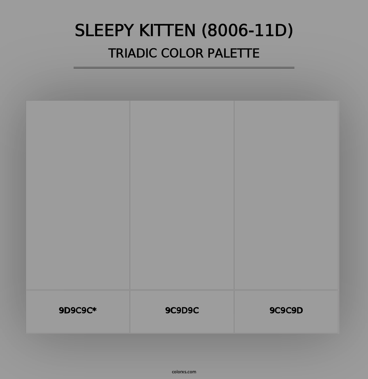 Sleepy Kitten (8006-11D) - Triadic Color Palette