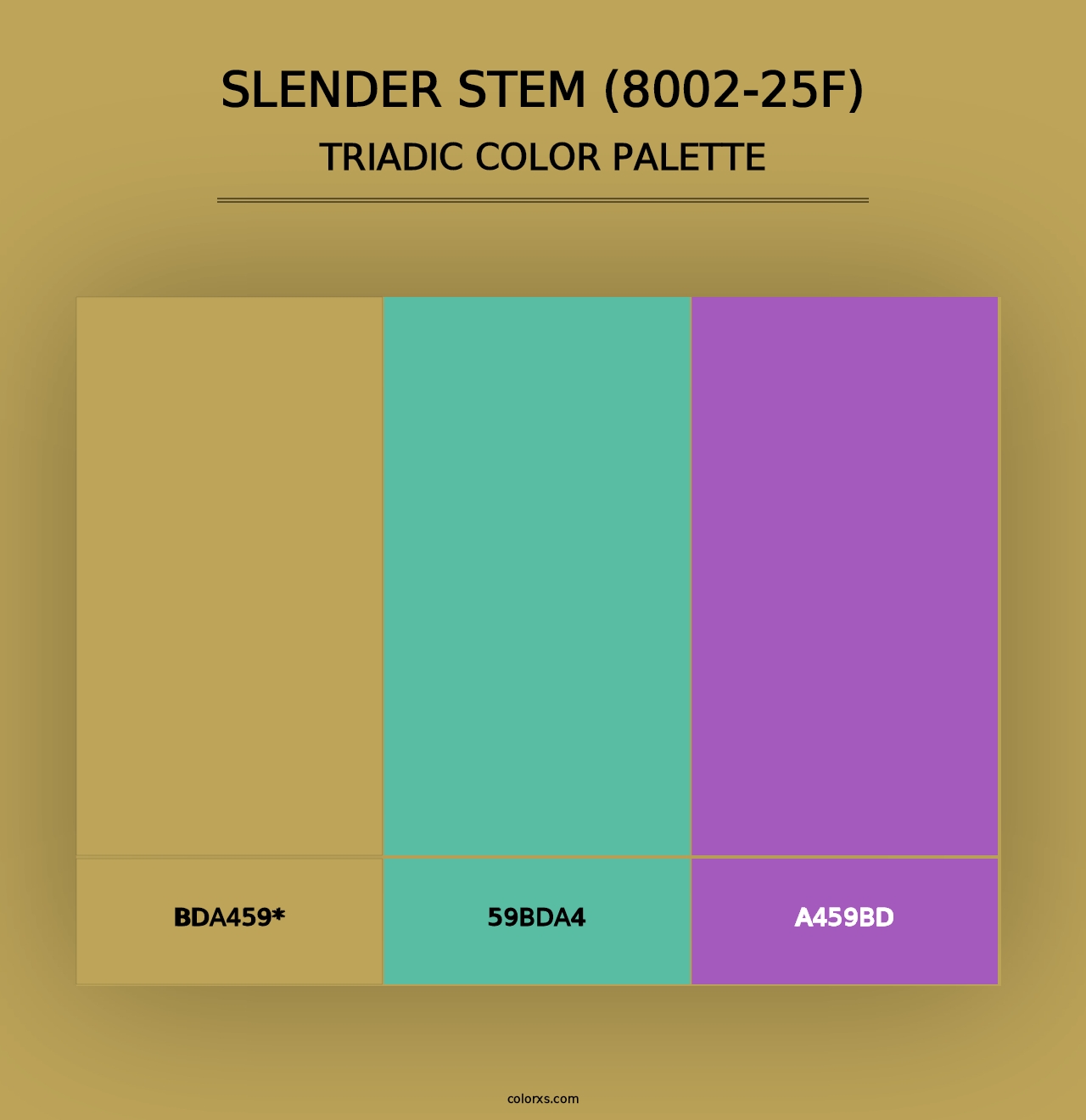 Slender Stem (8002-25F) - Triadic Color Palette