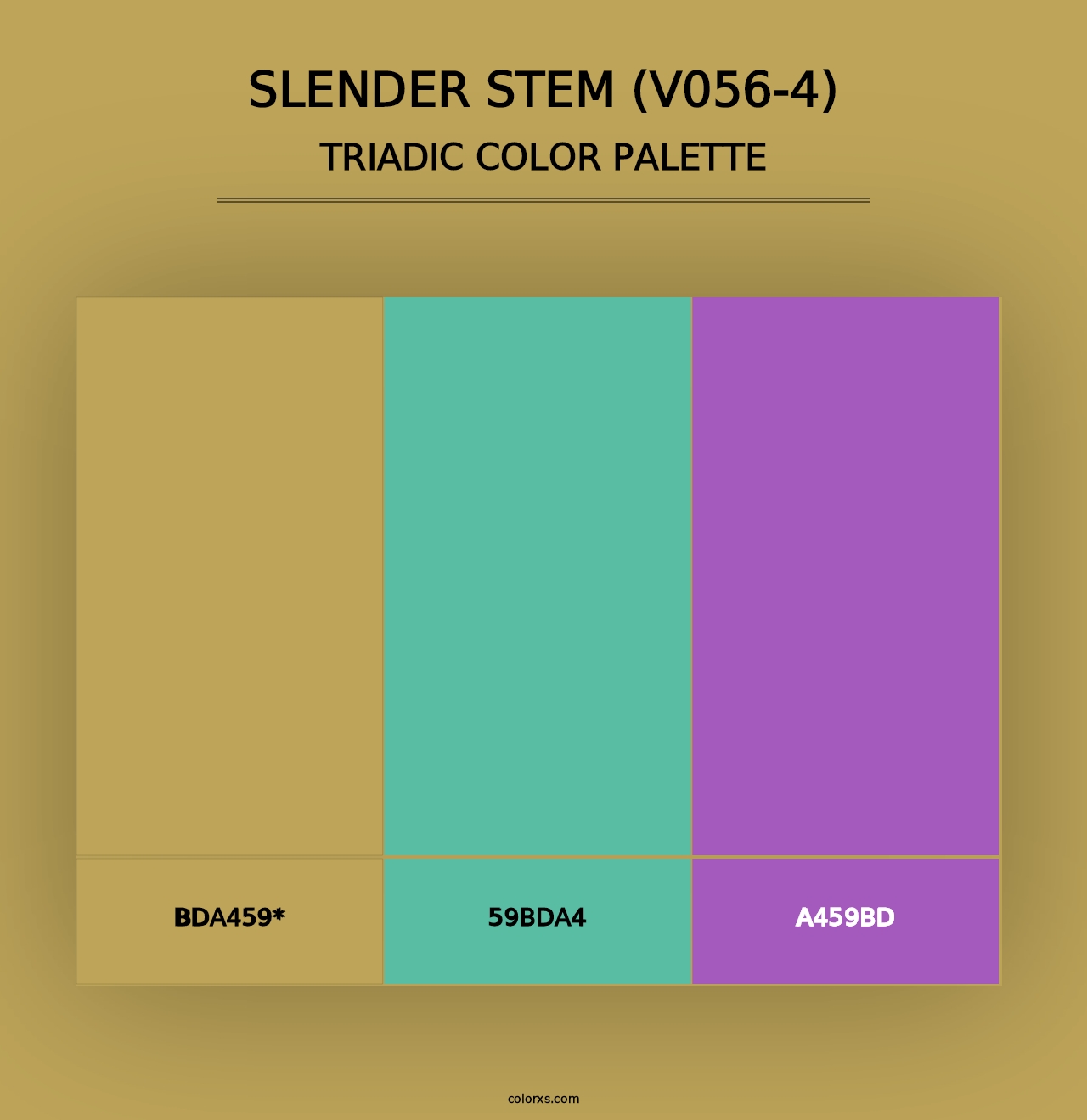 Slender Stem (V056-4) - Triadic Color Palette