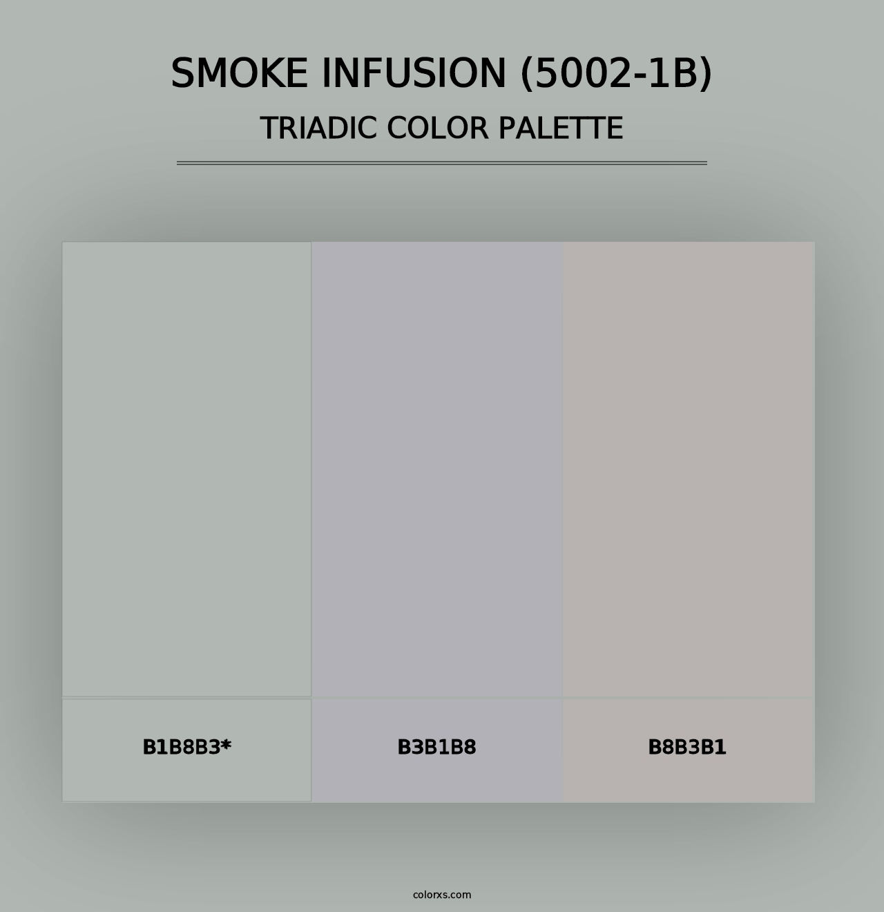 Smoke Infusion (5002-1B) - Triadic Color Palette