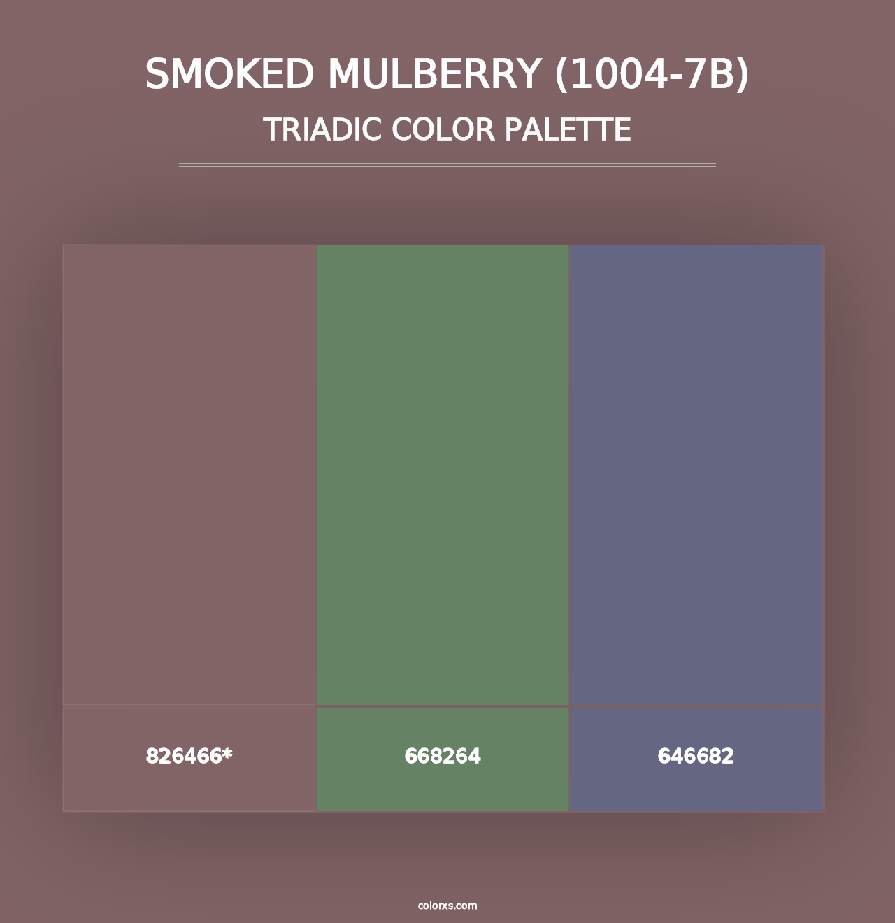 Smoked Mulberry (1004-7B) - Triadic Color Palette