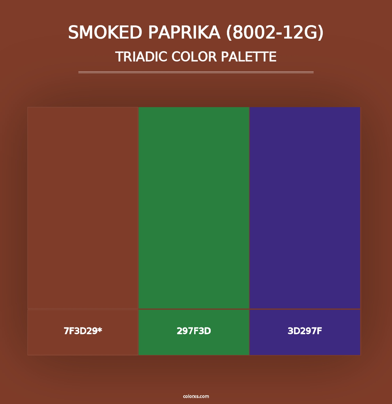 Smoked Paprika (8002-12G) - Triadic Color Palette