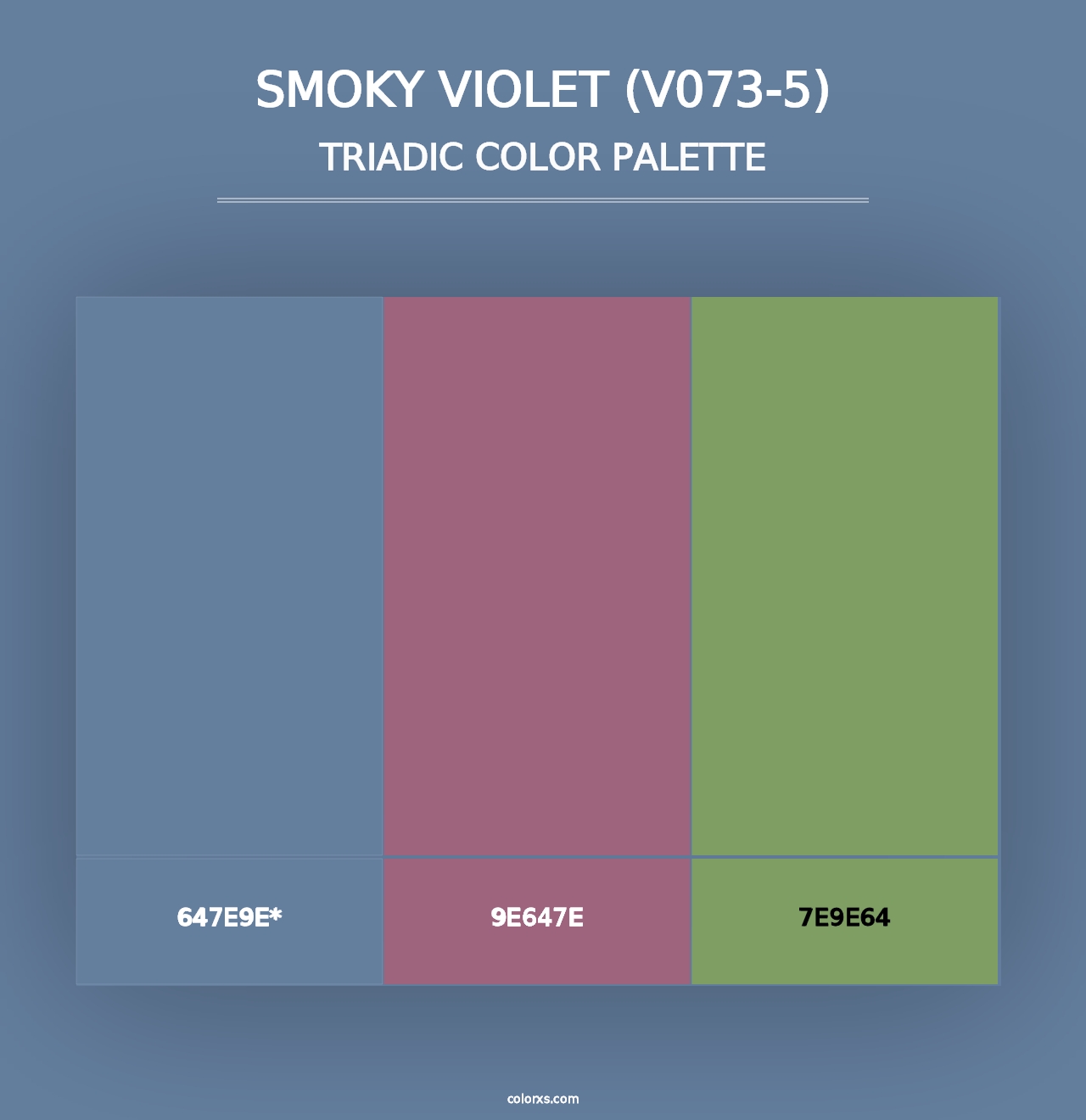 Smoky Violet (V073-5) - Triadic Color Palette