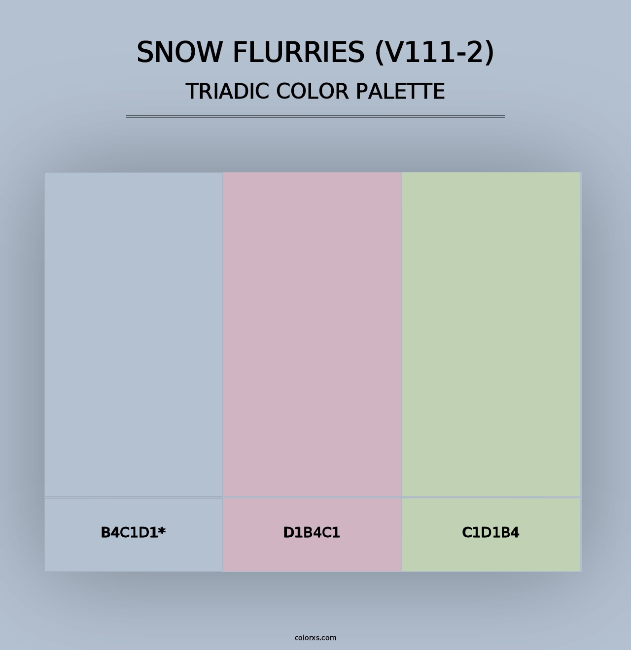 Snow Flurries (V111-2) - Triadic Color Palette