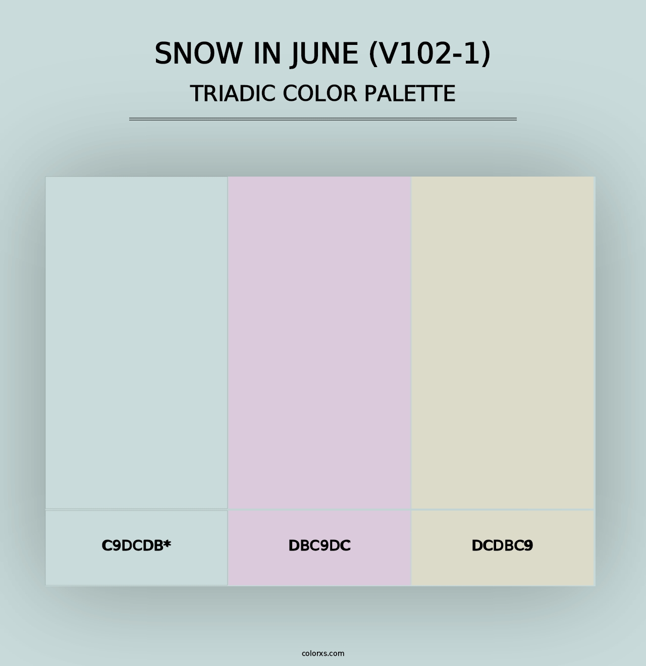 Snow in June (V102-1) - Triadic Color Palette