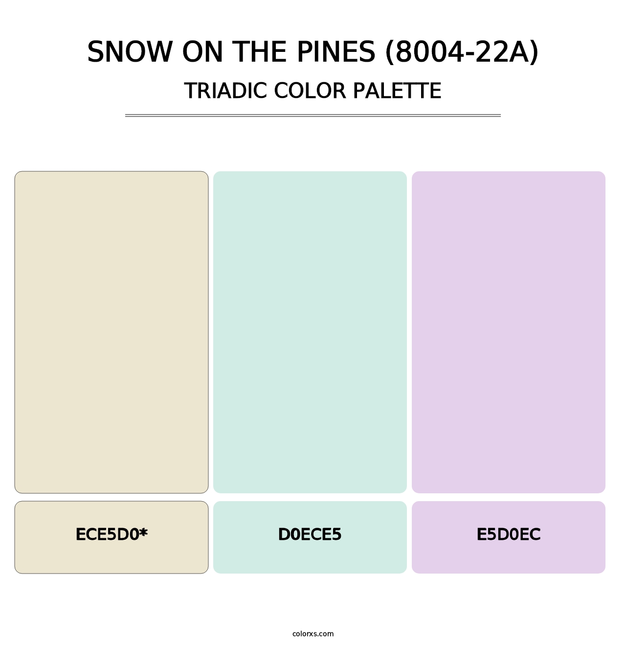 Snow on the Pines (8004-22A) - Triadic Color Palette