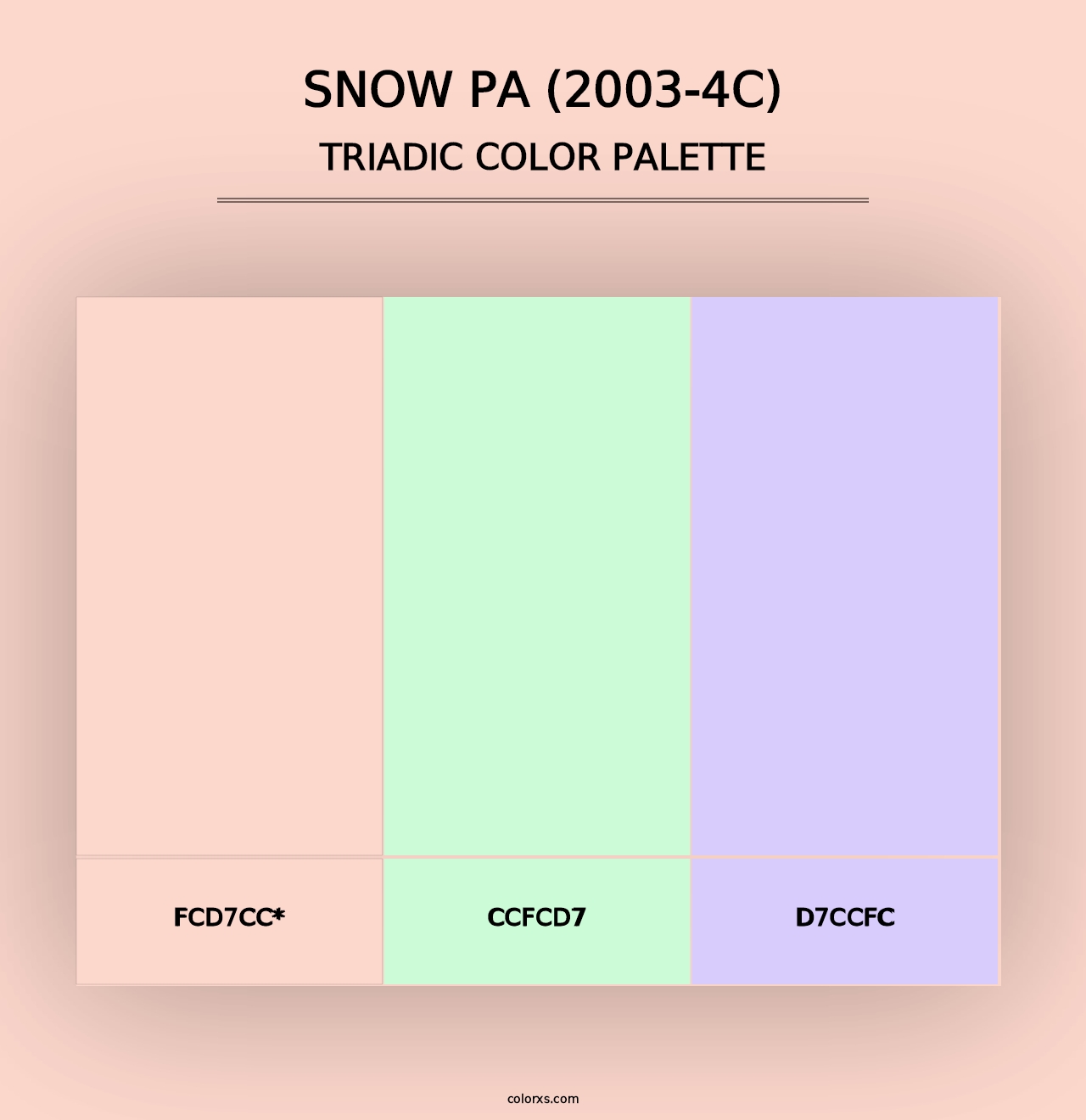 Snow Pa (2003-4C) - Triadic Color Palette