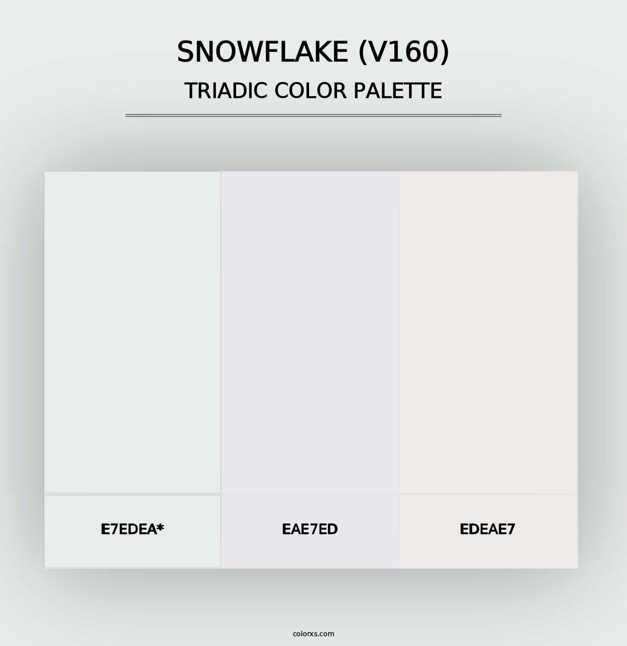 Snowflake (V160) - Triadic Color Palette