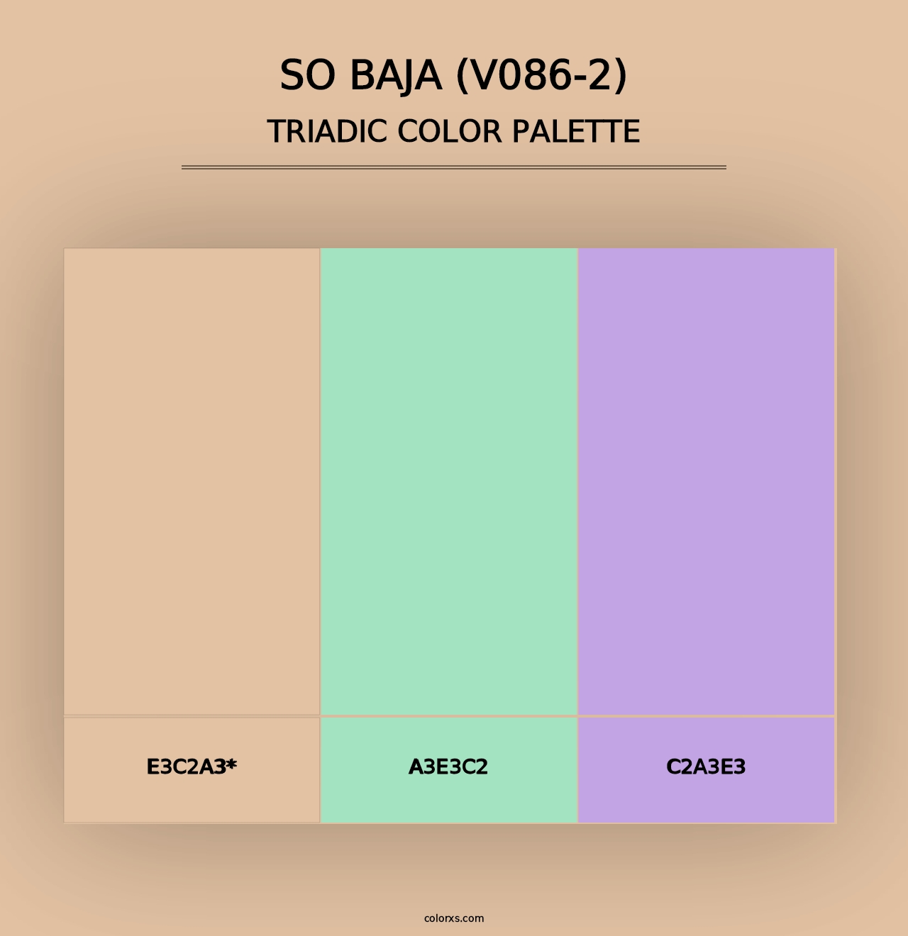 So Baja (V086-2) - Triadic Color Palette