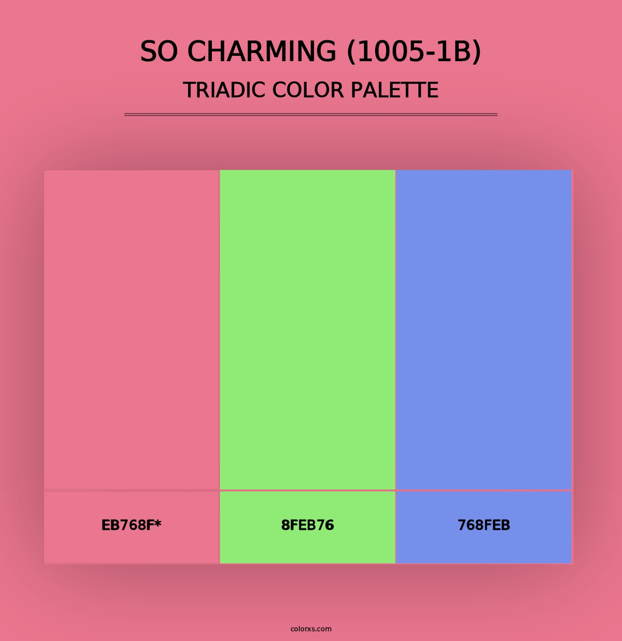 So Charming (1005-1B) - Triadic Color Palette