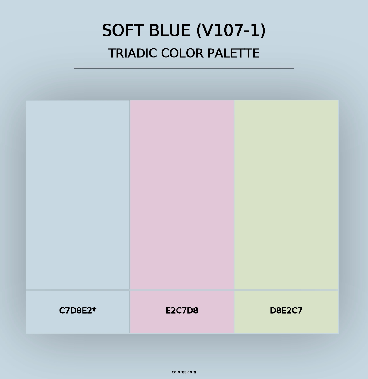 Soft Blue (V107-1) - Triadic Color Palette