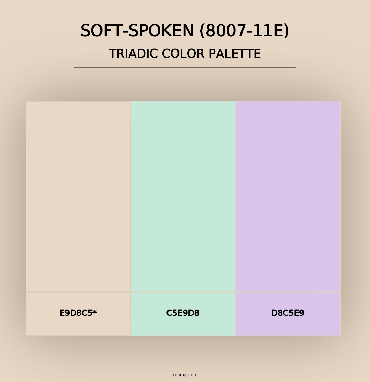 Soft-Spoken (8007-11E) - Triadic Color Palette