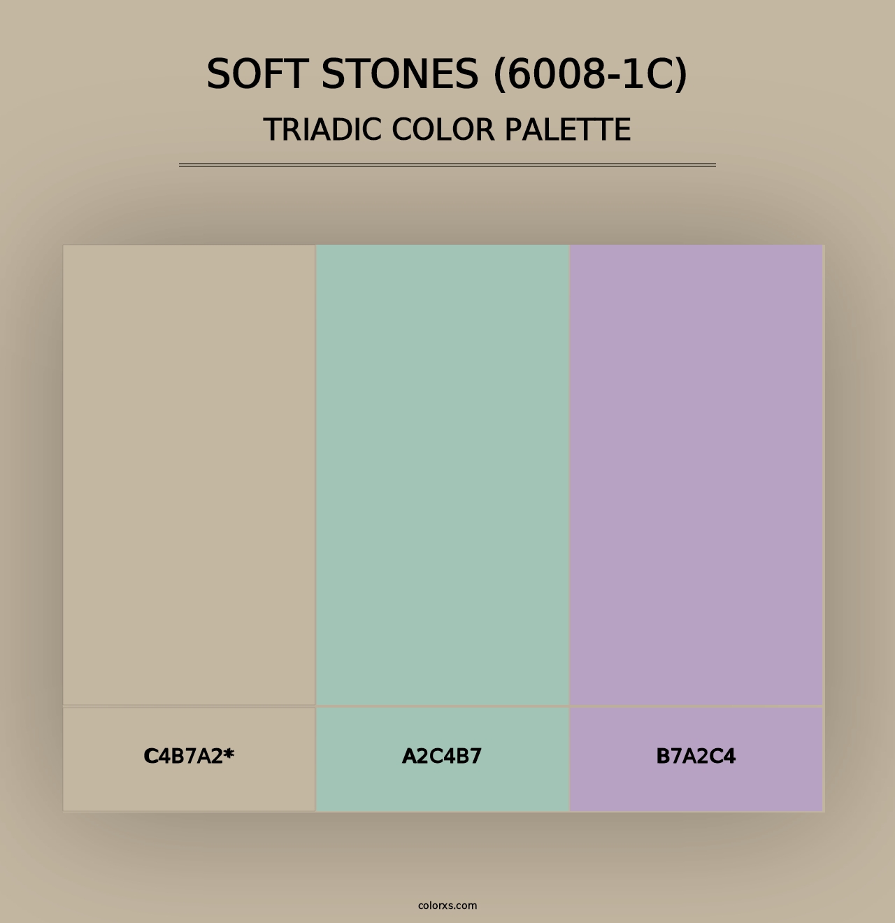 Soft Stones (6008-1C) - Triadic Color Palette