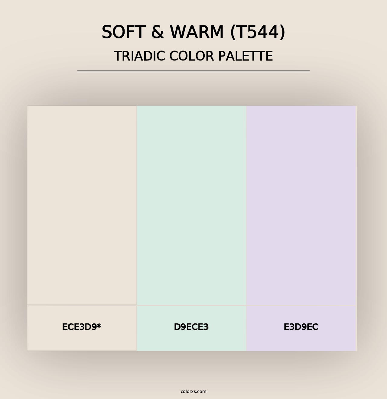 Soft & Warm (T544) - Triadic Color Palette