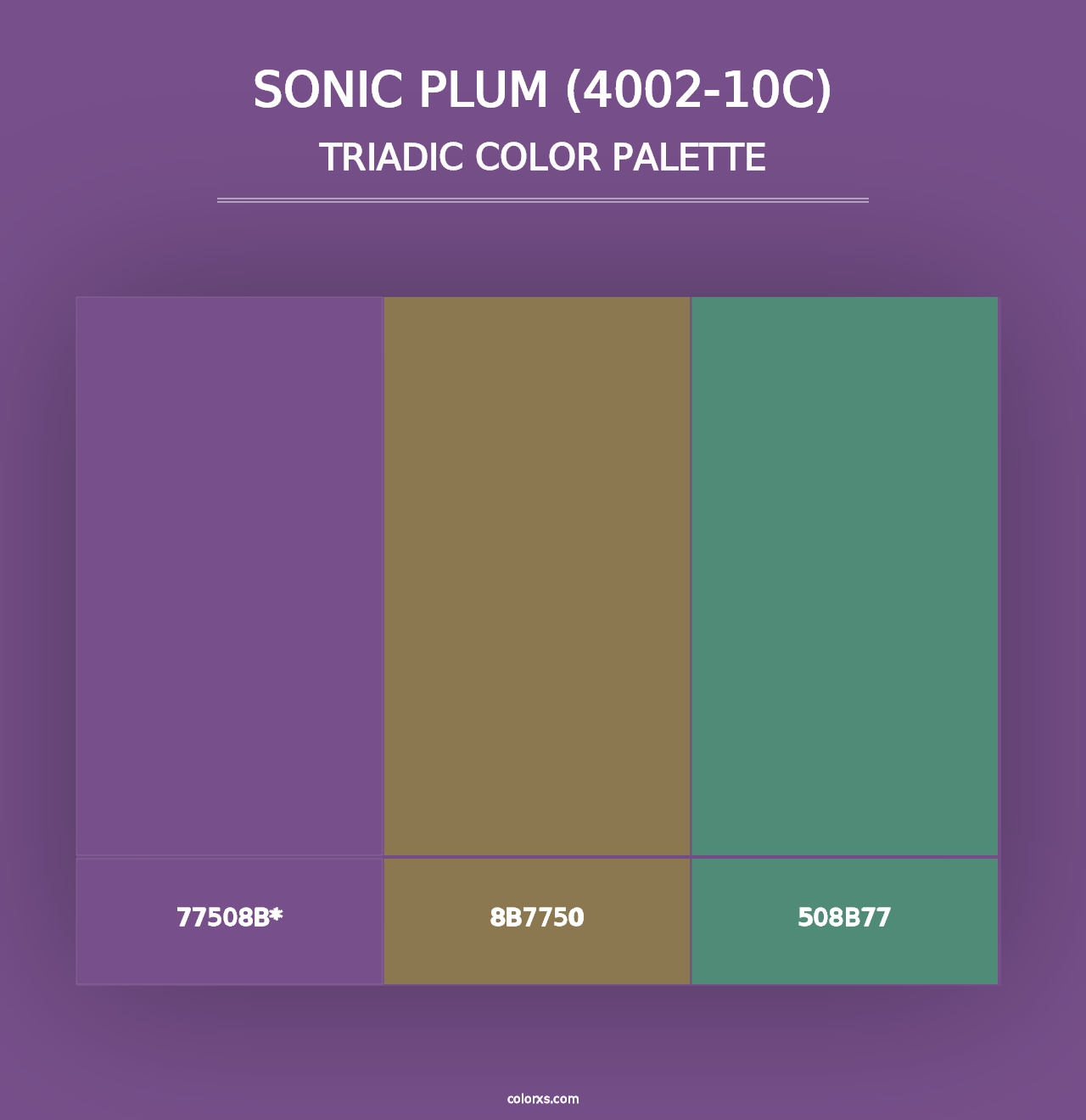 Sonic Plum (4002-10C) - Triadic Color Palette