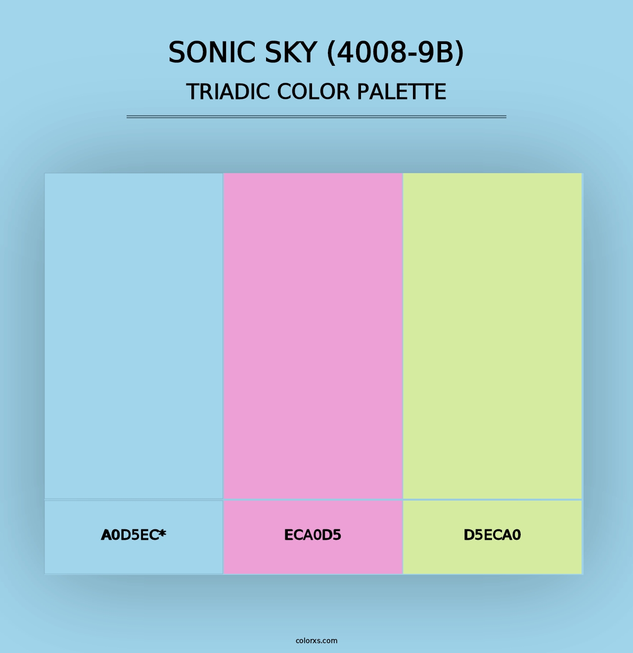 Sonic Sky (4008-9B) - Triadic Color Palette