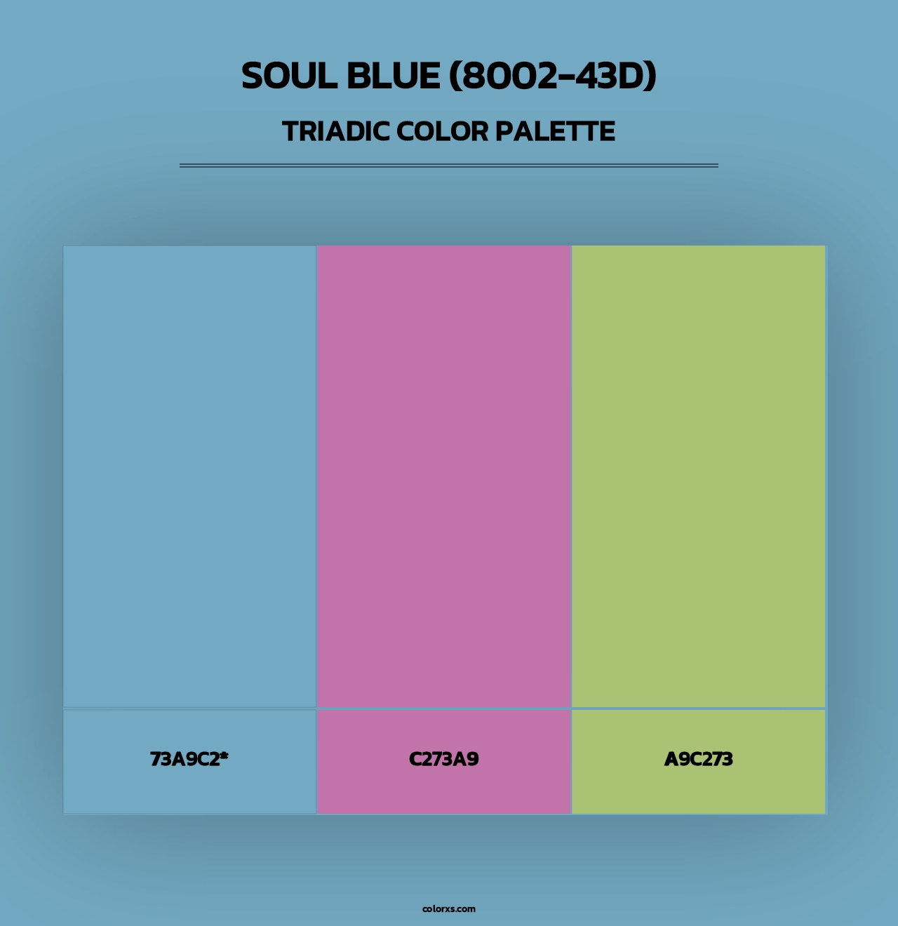 Soul Blue (8002-43D) - Triadic Color Palette