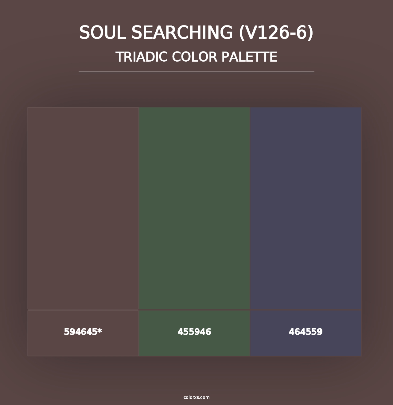 Soul Searching (V126-6) - Triadic Color Palette