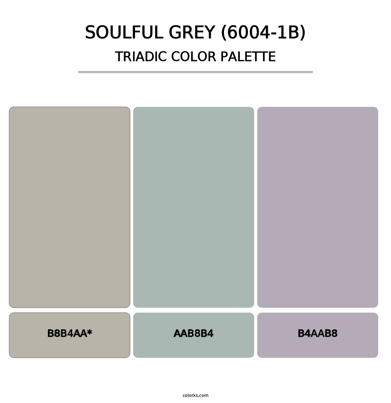 Soulful Grey (6004-1B) - Triadic Color Palette