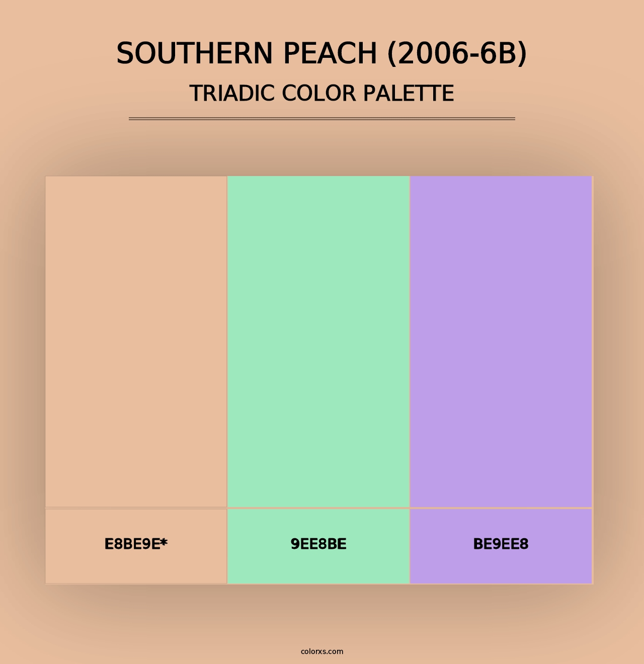 Southern Peach (2006-6B) - Triadic Color Palette