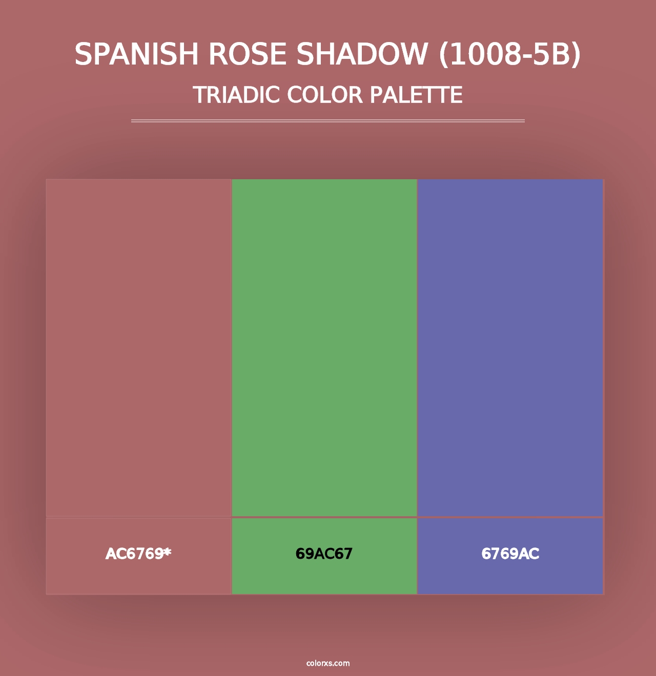 Spanish Rose Shadow (1008-5B) - Triadic Color Palette