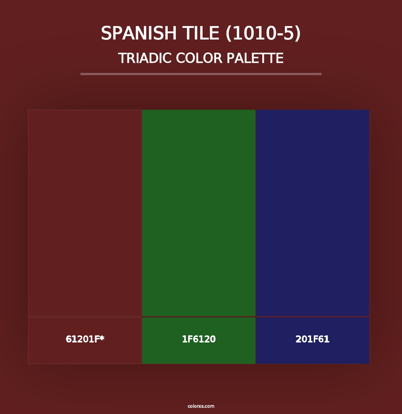 Spanish Tile (1010-5) - Triadic Color Palette