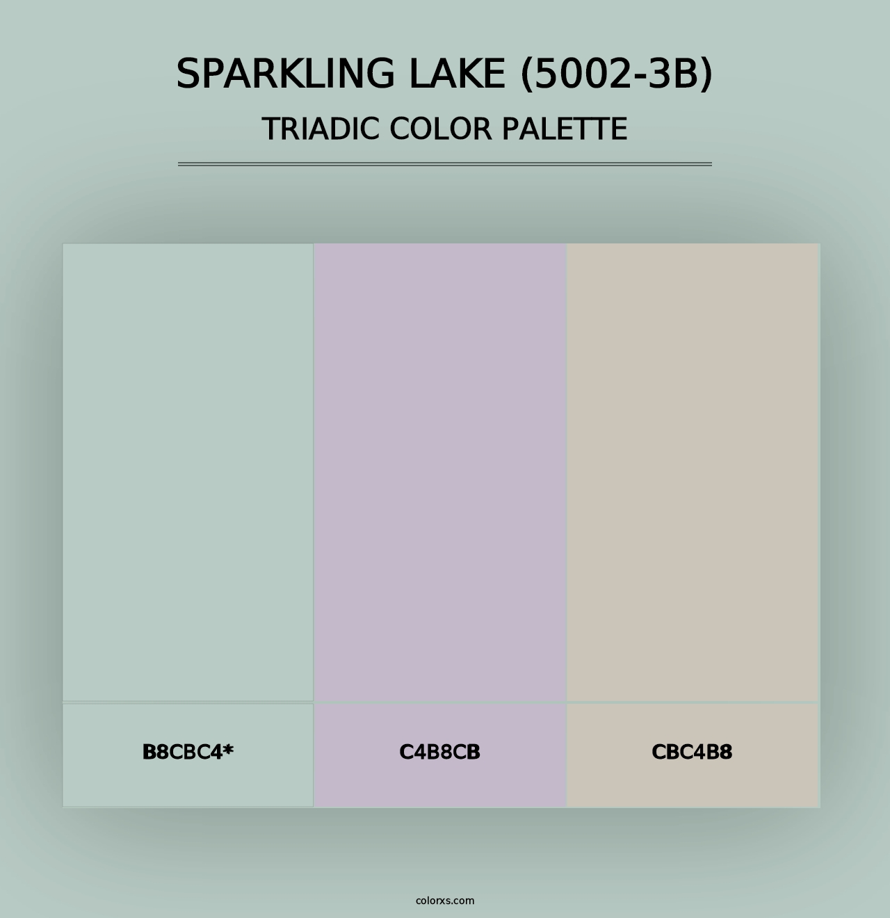 Sparkling Lake (5002-3B) - Triadic Color Palette