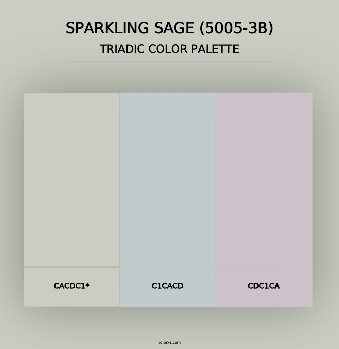 Sparkling Sage (5005-3B) - Triadic Color Palette