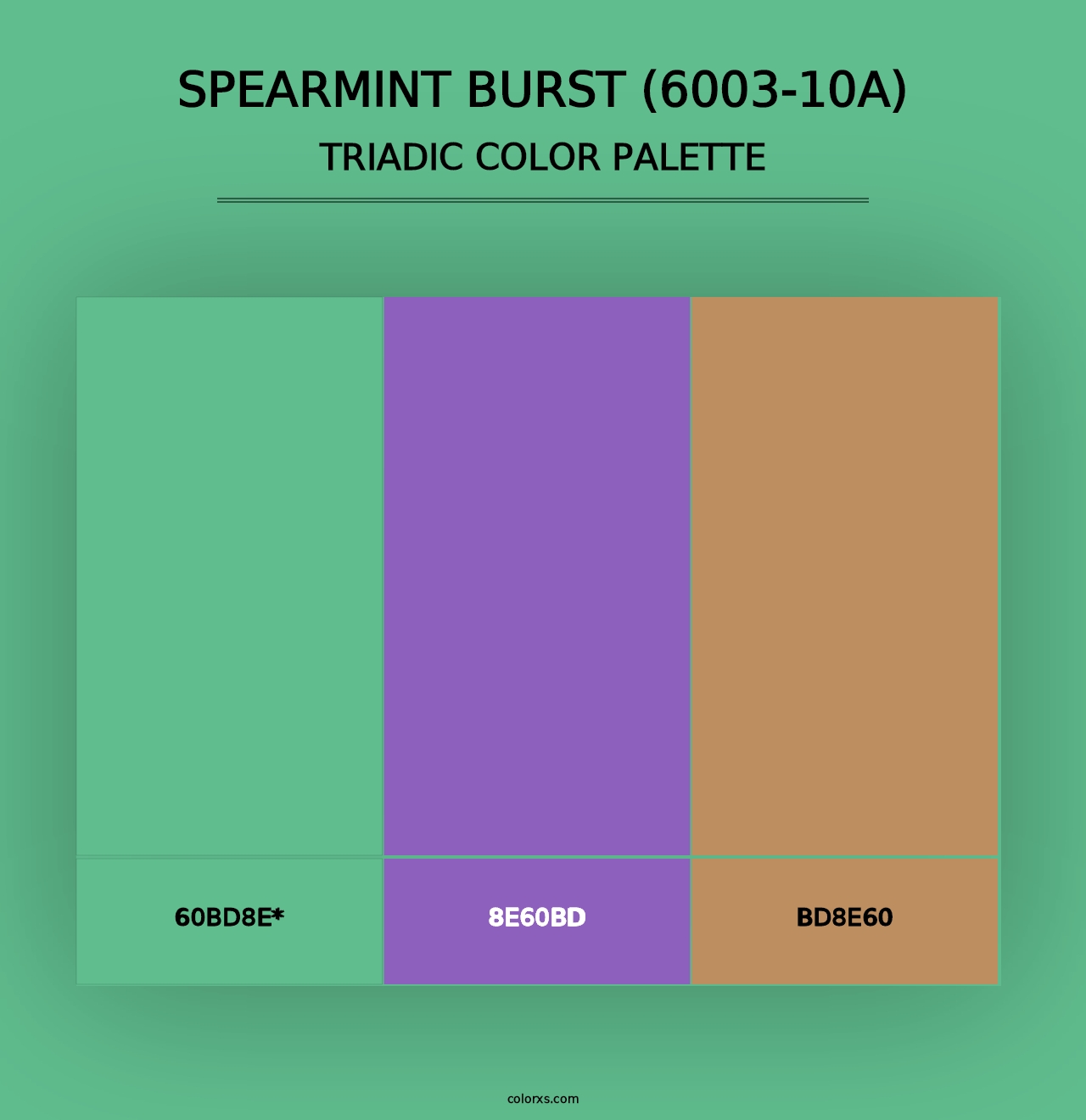 Spearmint Burst (6003-10A) - Triadic Color Palette