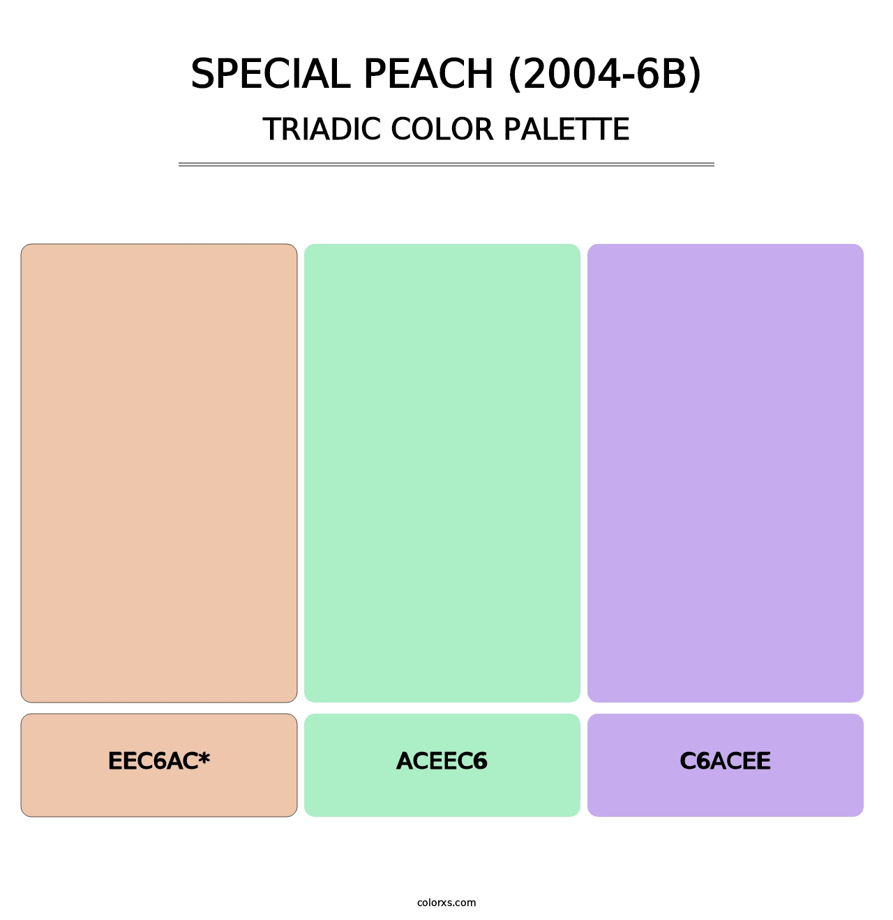 Special Peach (2004-6B) - Triadic Color Palette