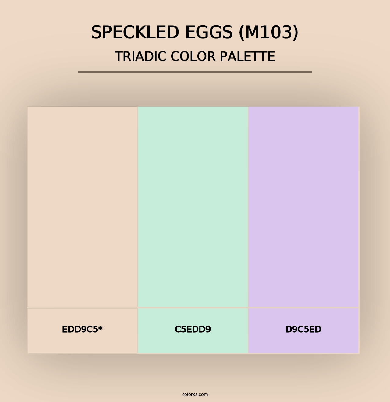 Speckled Eggs (M103) - Triadic Color Palette