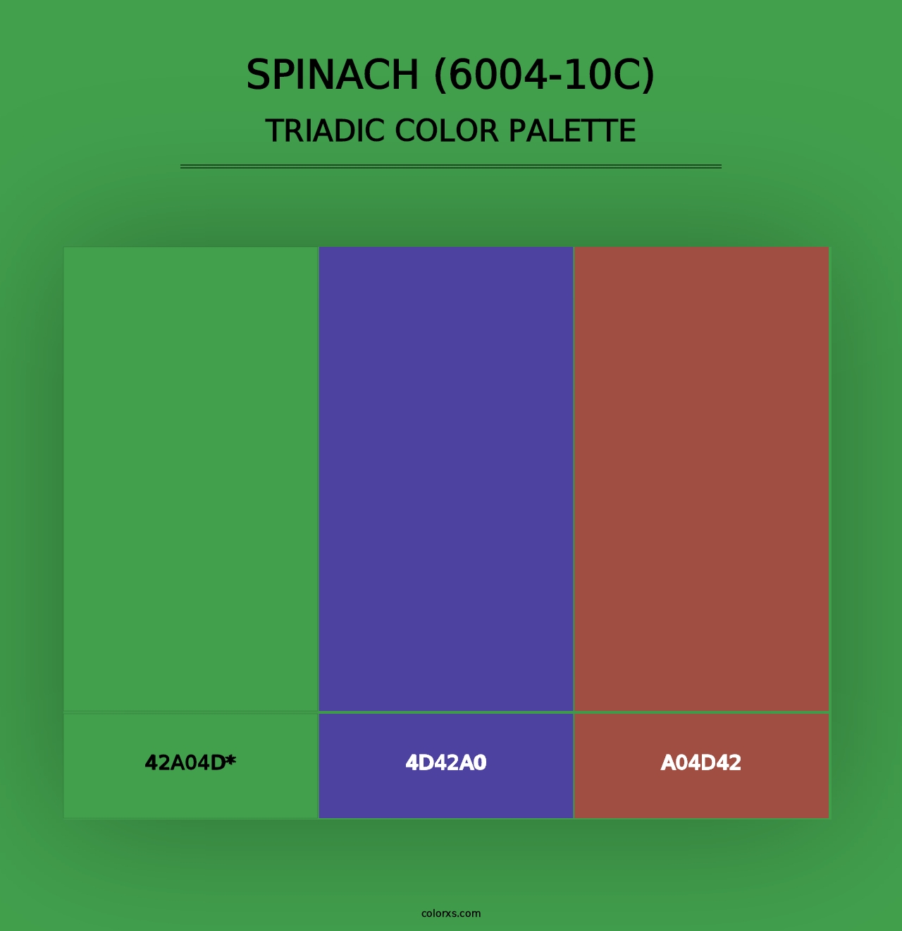 Spinach (6004-10C) - Triadic Color Palette