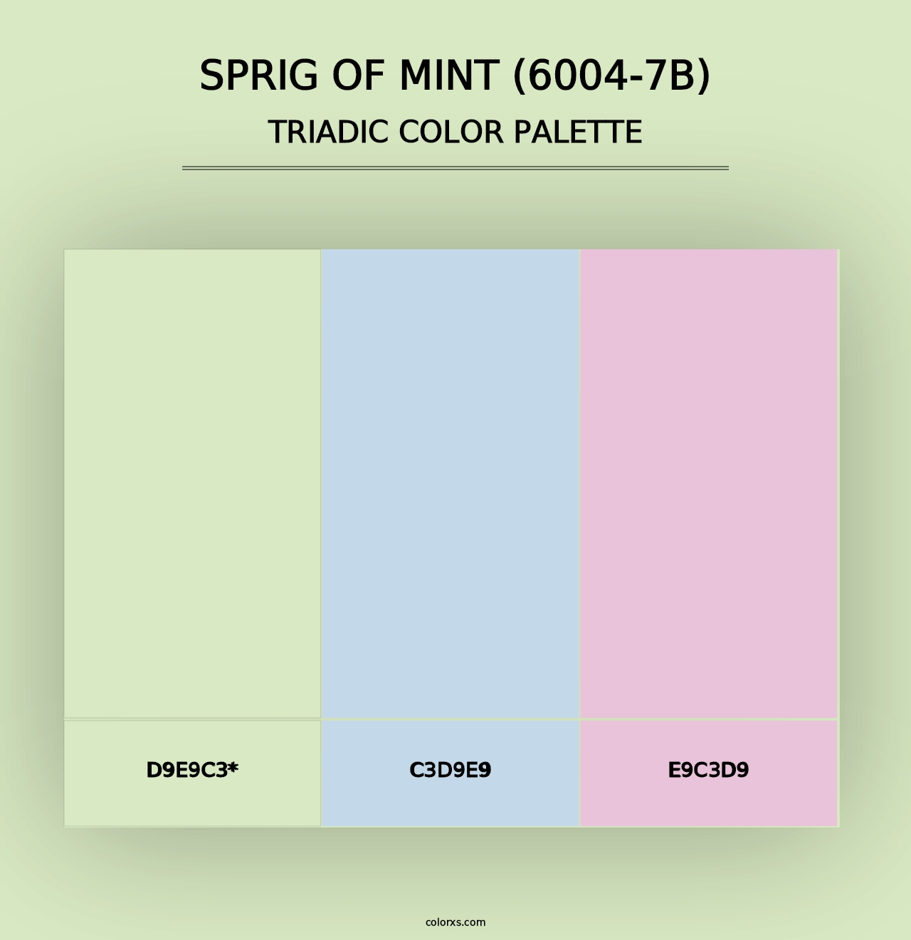 Sprig of Mint (6004-7B) - Triadic Color Palette