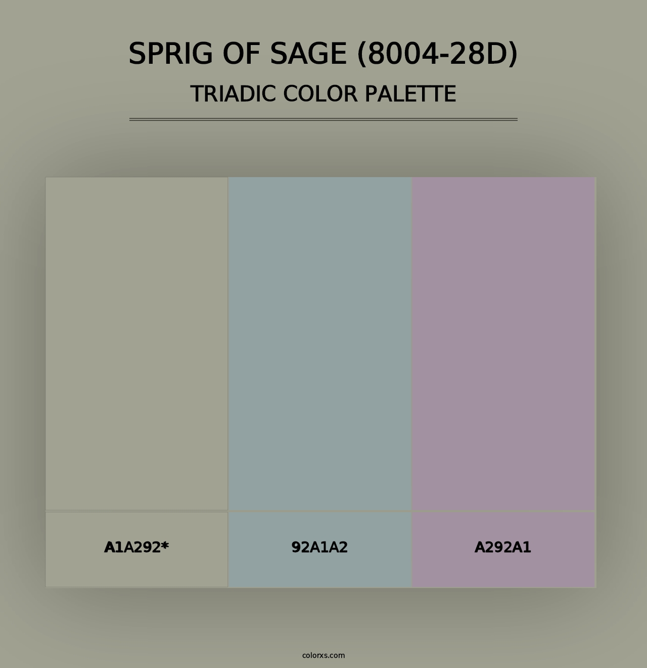 Sprig of Sage (8004-28D) - Triadic Color Palette