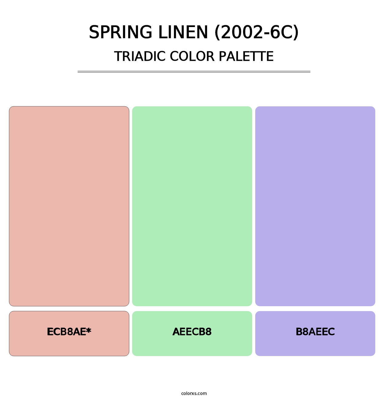 Spring Linen (2002-6C) - Triadic Color Palette