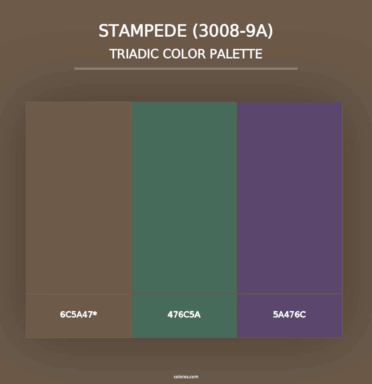 Stampede (3008-9A) - Triadic Color Palette