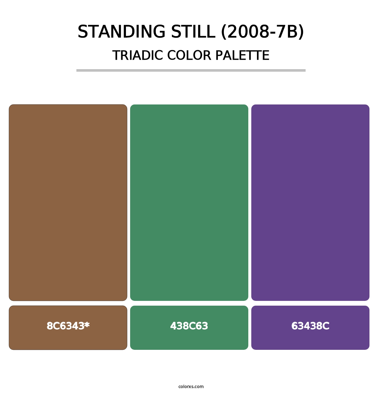 Standing Still (2008-7B) - Triadic Color Palette