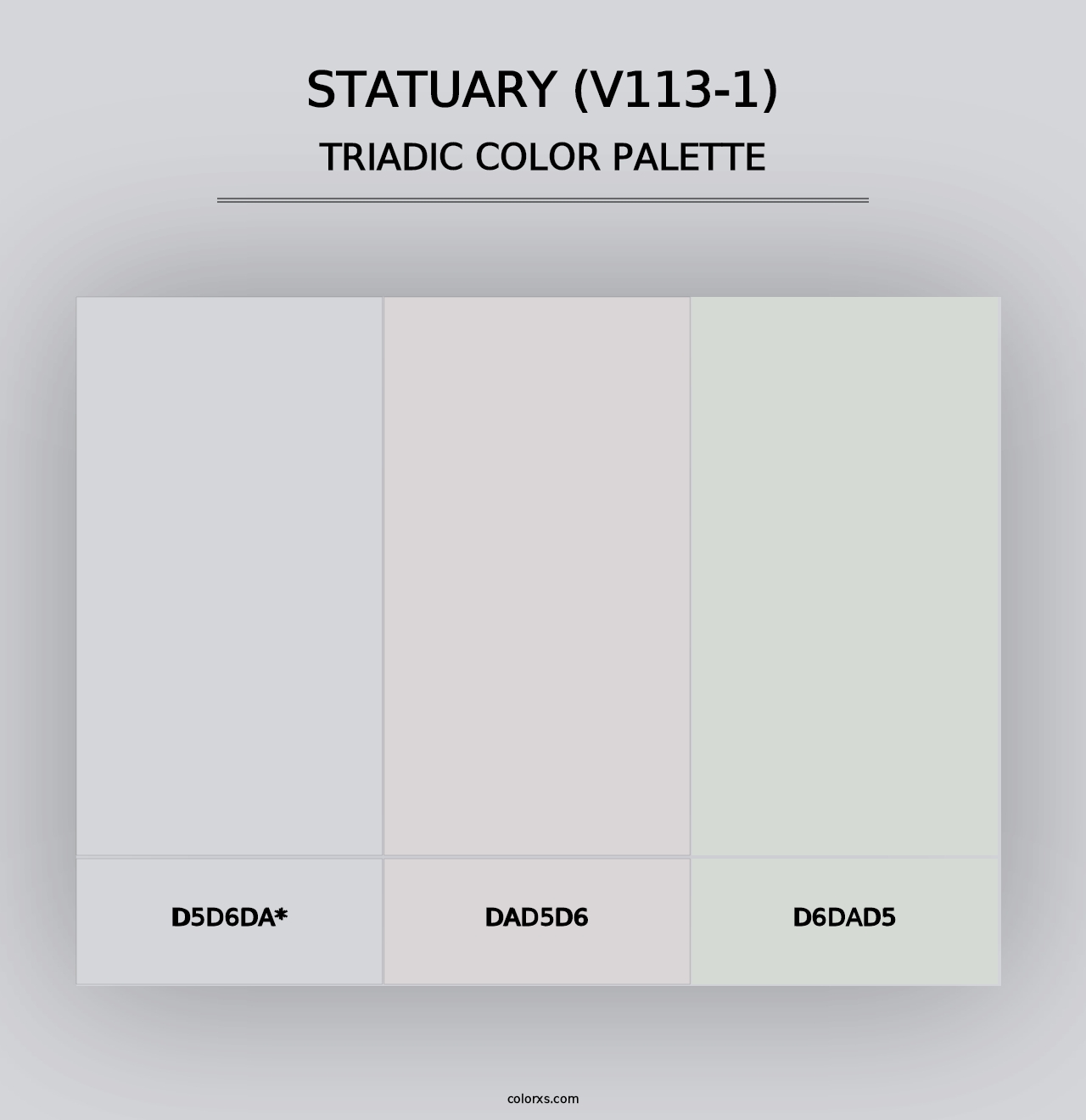 Statuary (V113-1) - Triadic Color Palette