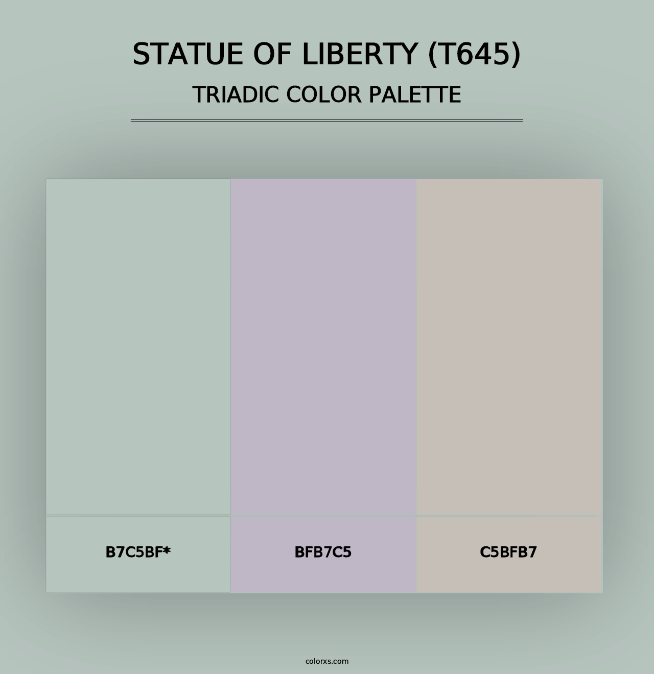 Statue of Liberty (T645) - Triadic Color Palette