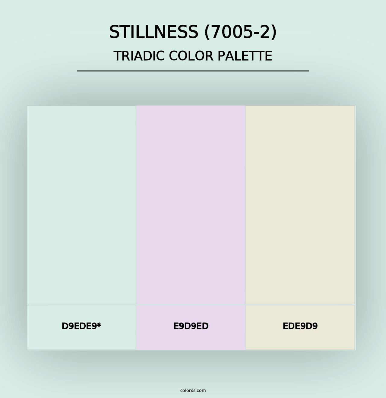 Stillness (7005-2) - Triadic Color Palette