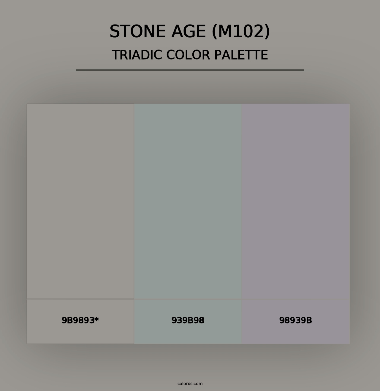 Stone Age (M102) - Triadic Color Palette