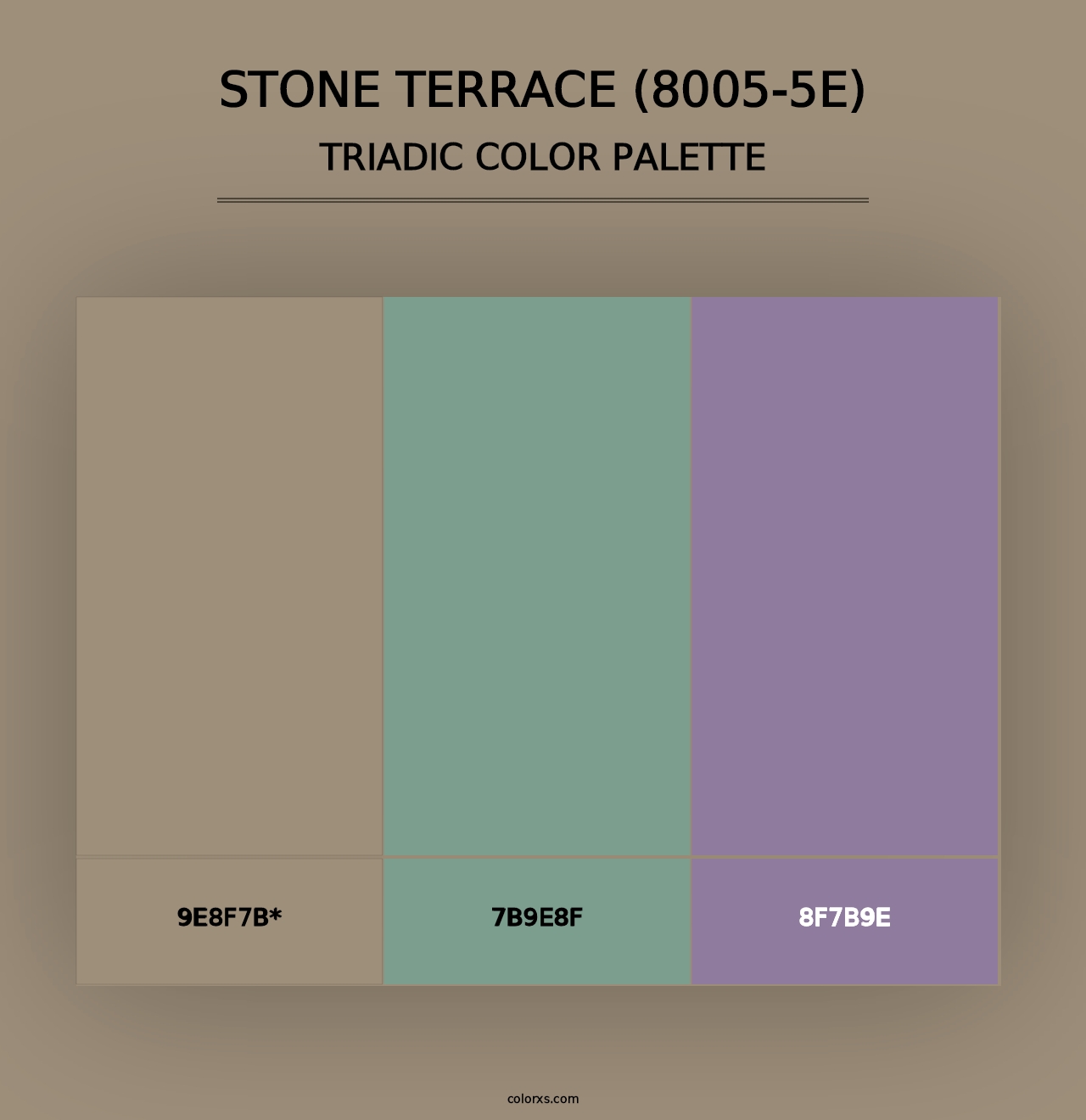 Stone Terrace (8005-5E) - Triadic Color Palette