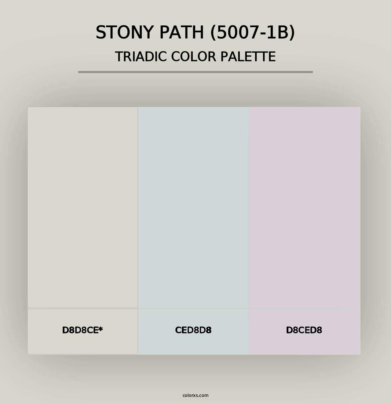 Stony Path (5007-1B) - Triadic Color Palette