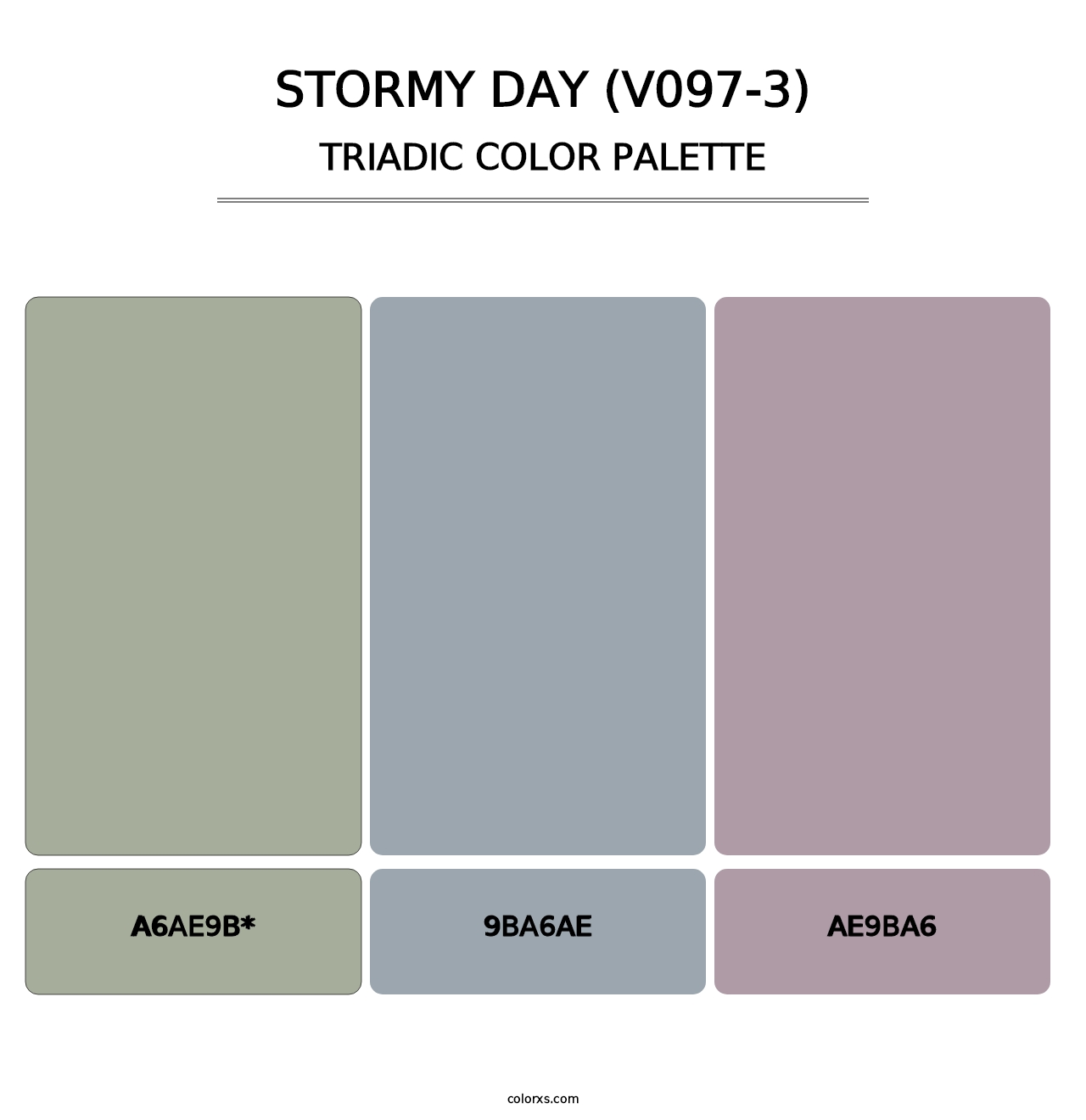 Stormy Day (V097-3) - Triadic Color Palette