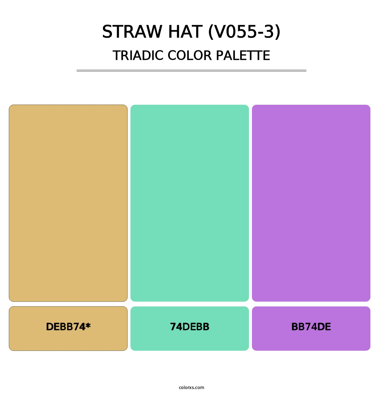 Straw Hat (V055-3) - Triadic Color Palette