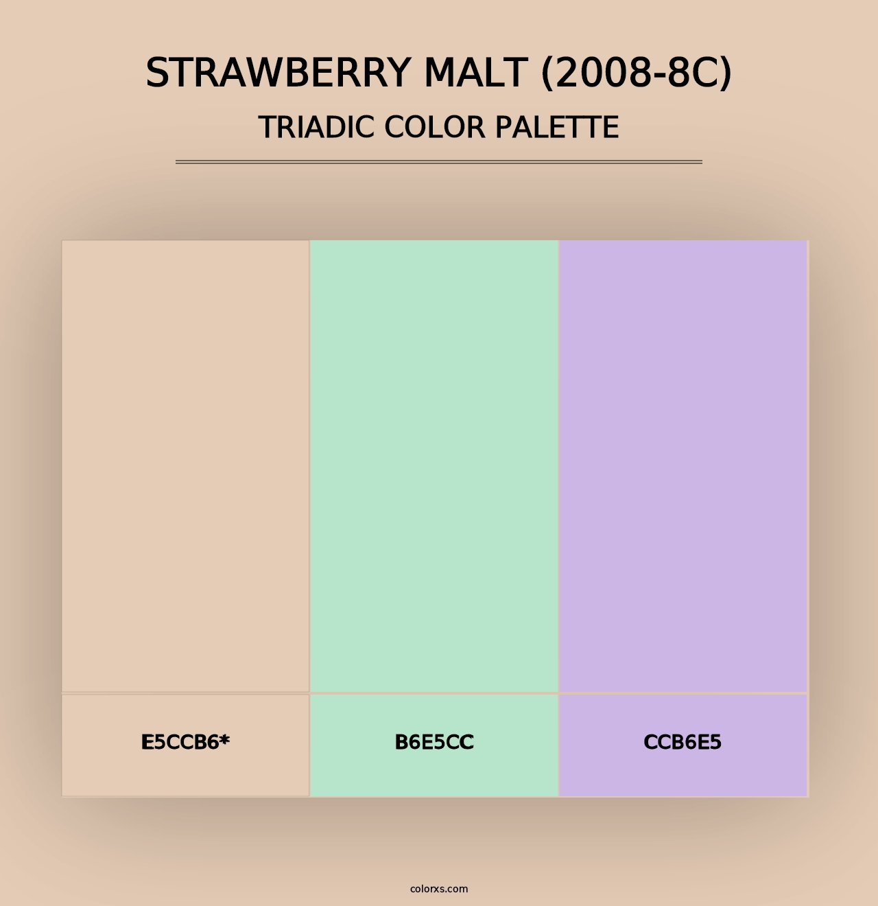 Strawberry Malt (2008-8C) - Triadic Color Palette