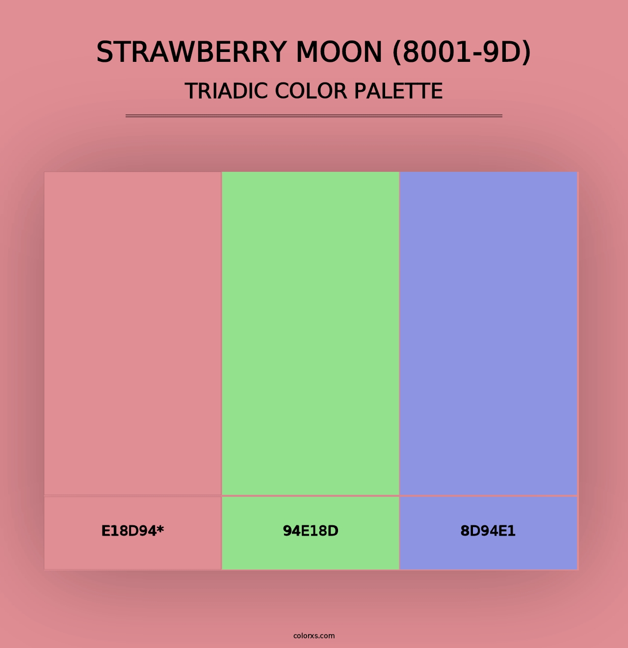 Strawberry Moon (8001-9D) - Triadic Color Palette