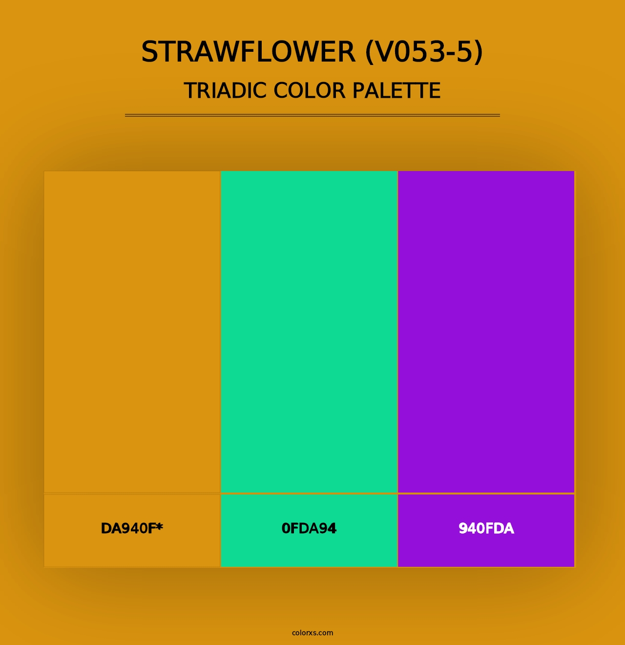 Strawflower (V053-5) - Triadic Color Palette